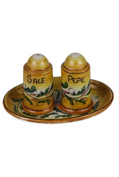 Coppia Sale e Pepe in Ceramica di Caltagirone