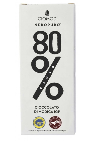 Cioccolato nero puro 80% 100 gr