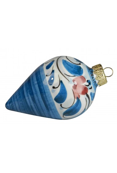 Palla di Natale di Ceramica di Caltagirone a punta azzurra