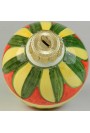 Palla di Natale di Ceramica di Caltagirone foglie verdi e gialle
