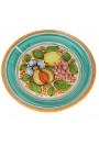 Piatto in Ceramica di Caltagirone con melograno, uve e limoni