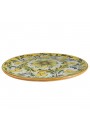 Piatto in Ceramica di Caltagirone con foiori gialli e foglie