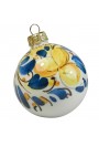 Palla di Natale in Ceramica di Caltagirone fondo bianco blu