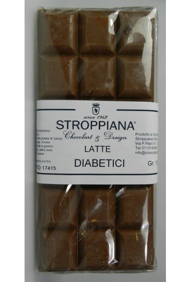 Cioccolato al latte per diabetici 100g